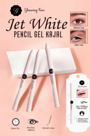glowing face kajal pencil white